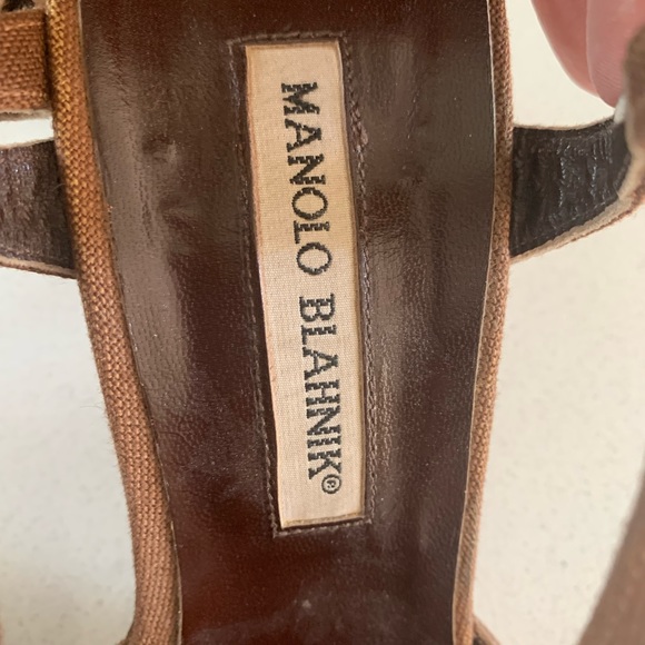 Manolo Blahniks strappy kitten heels size 40 1/2 - Picture 2 of 9